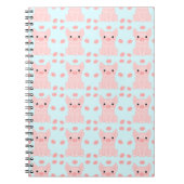Carnet Motif bleu rose pâle (Devant)