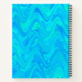 Carnet Motif bleu vert marbré (Dos)