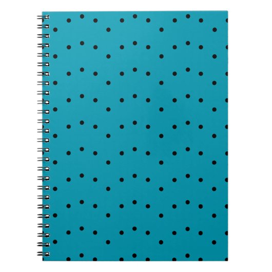 Carnet Motif bleu vert Polka Dot (Devant)