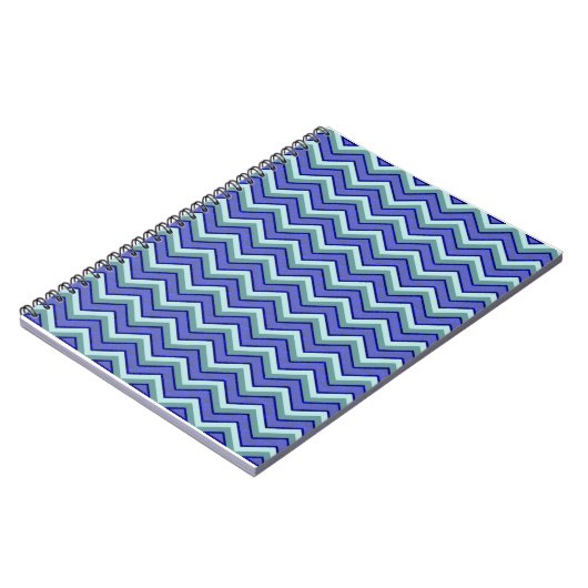 Carnet Motif Blue Sapphire Chevron (Côté gauche)