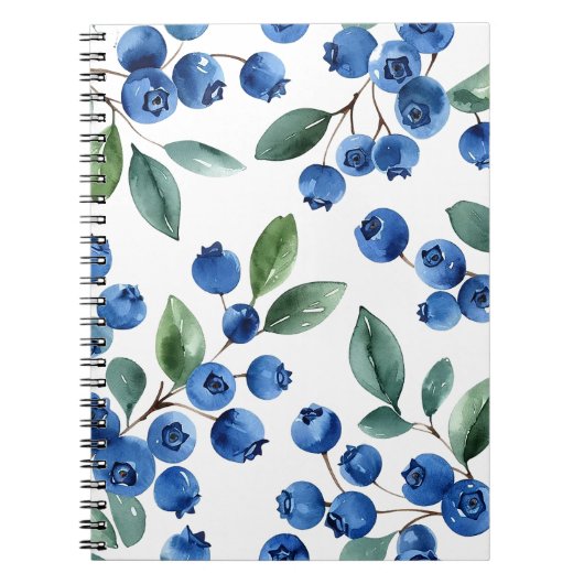 Carnet Motif Blueberry (Devant)