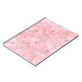 Carnet Motif Boho de Noël rose (Côté gauche)