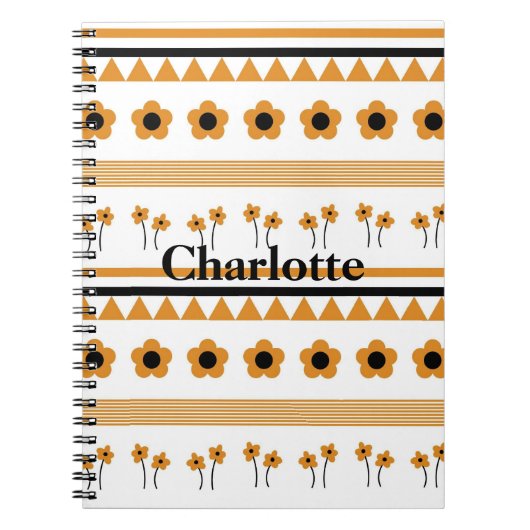 Carnet Motif Boho triangle de bordure (Devant)