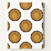 Carnet Motif bois rond blanc (Dos)