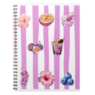 Carnet Motif botanique à l'aquarelle de lavande