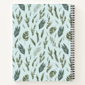 Carnet Motif Botanique de Feuilles Vertes (Dos)