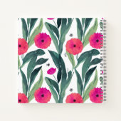 Carnet Motif botanique du pavot (Dos)