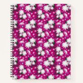 Carnet Motif botanique élégant à fleurs blanches (Devant)