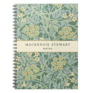 Carnet Motif botanique jasmin vert