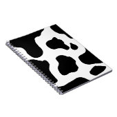 Carnet Motif brouillé noir et blanc d'impression de vache (Côté Droit)