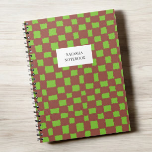 Carnet Motif Brown de tableau de bord vert tendanc