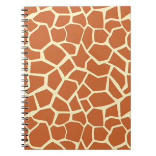 Carnet Motif Brown Giraffe