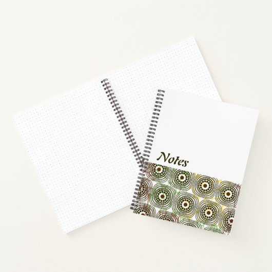 carnet motif Brown vert ankara (Intérieur)
