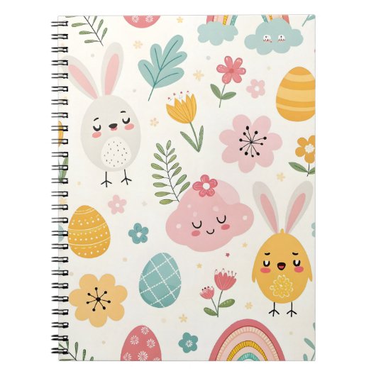 Carnet Motif Bunny de Pâques (Devant)