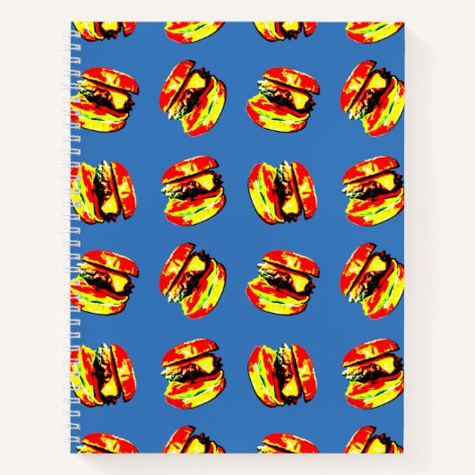 Carnet Motif Burger (Devant)