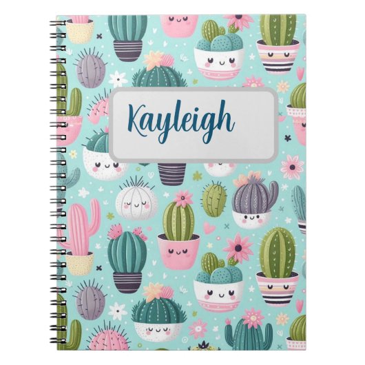 Carnet Motif cactus (Devant)