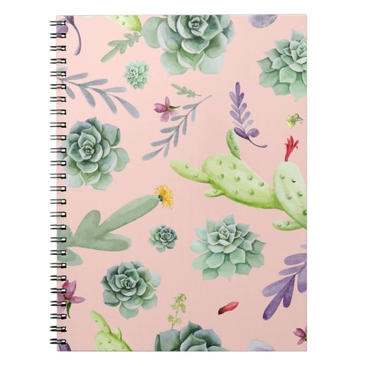 Carnet Motif Cactus 8 (Devant)