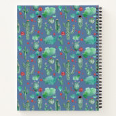 Carnet motif cactus et ladybug - arrière - plan bleu (Dos)