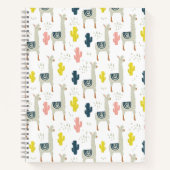 Carnet Motif Cactus & Llamas (Devant)