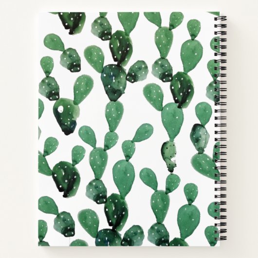 Carnet Motif Cactus moderne personnalisé (Dos)