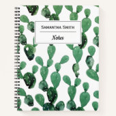 Carnet Motif Cactus moderne personnalisé (Devant)