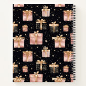 Carnet Motif cadeau de Noël festif Recette (Dos)