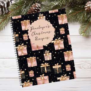 Carnet Motif cadeau de Noël festif Recette