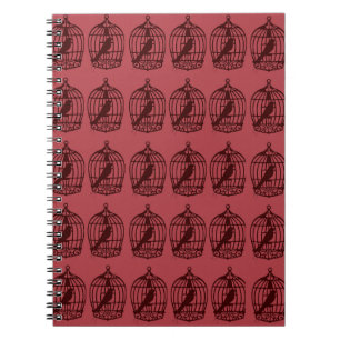 Carnet Motif Cages à Oiseaux Bourgogne