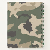 Carnet Motif Camo Vert (Dos)