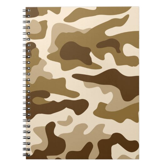 Carnet Motif camouflage beige (Devant)