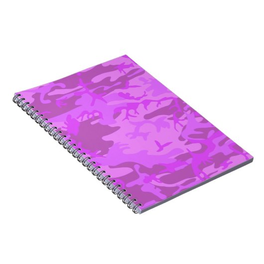 Carnet Motif Camouflage Pastel Purple (Côté Droit)