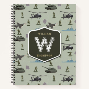 Carnet Motif camouflage vert de l'armée militaire