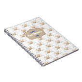 Carnet Motif Carlin marron bleu (Côté Droit)