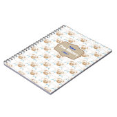 Carnet Motif Carlin marron bleu (Côté gauche)