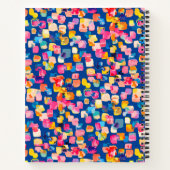 Carnet Motif Carré Abstrait peint brillamment (Dos)