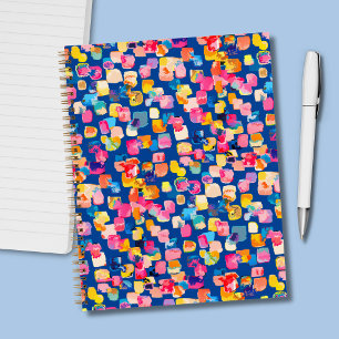 Carnet Motif Carré Abstrait peint brillamment