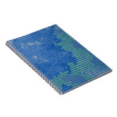 Carnet Motif Carré bleu Abstrait (Côté Droit)
