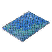 Carnet Motif Carré bleu Abstrait (Côté gauche)