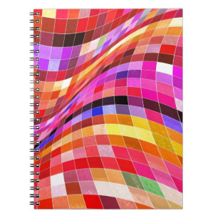 Carnet Motif Carré psychédélique