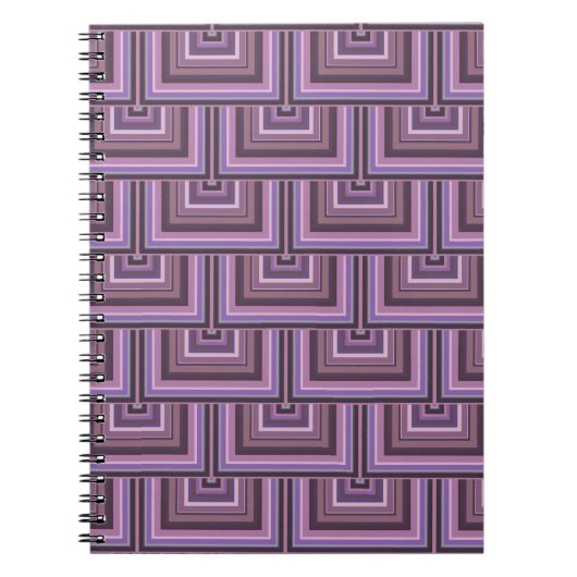 Carnet Motif carré rayures (Devant)