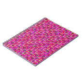 Carnet Motif Carré rose Abstrait (Côté gauche)