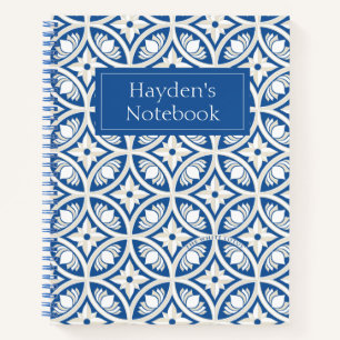 Carnet Motif Carrelage Lotus Côtier - Le Lotus Blanc