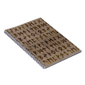 Carnet Motif celtique antique d'alphabet de runes (Côté Droit)
