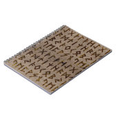 Carnet Motif celtique antique d'alphabet de runes (Côté gauche)
