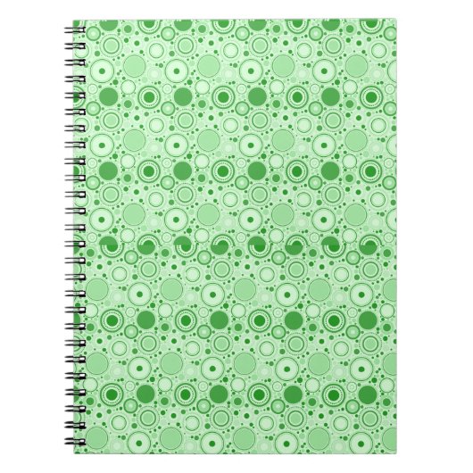 Carnet Motif Cercles verts (Devant)