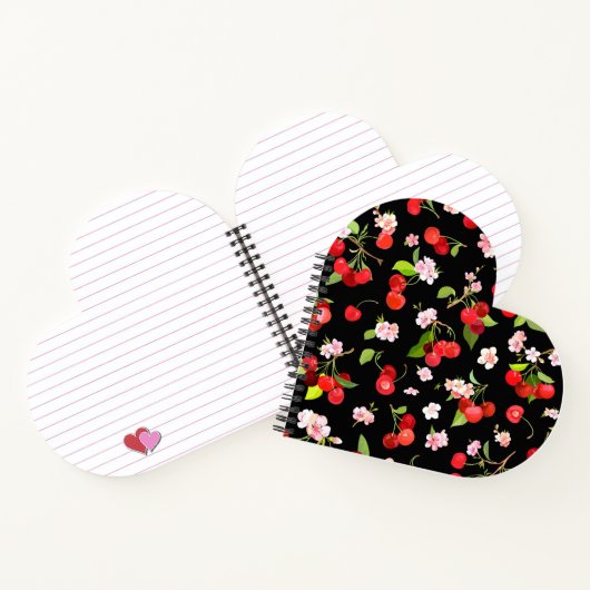 Carnet Motif cerise 1 (Intérieur)