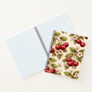 Carnet Motif Cerise & Fleur de Cerisier – Jolie Florale R