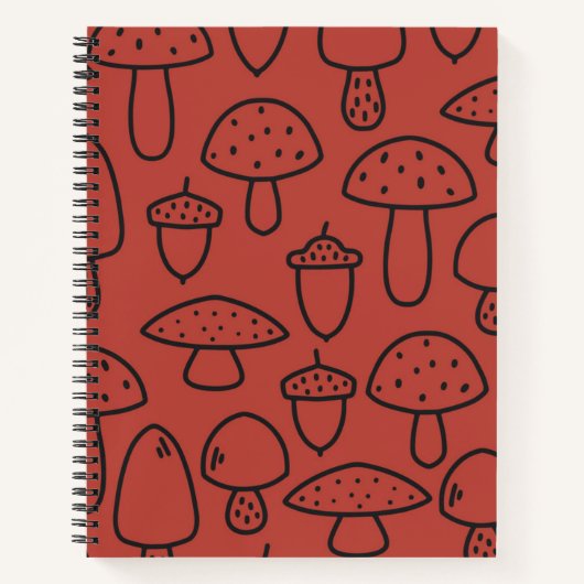 Carnet Motif champignon (Devant)