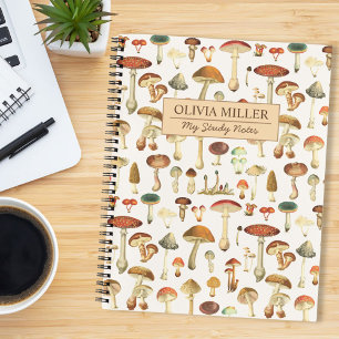 Carnet Motif champignon vintage