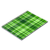 Carnet Motif Checkered de couleur verte (Côté gauche)